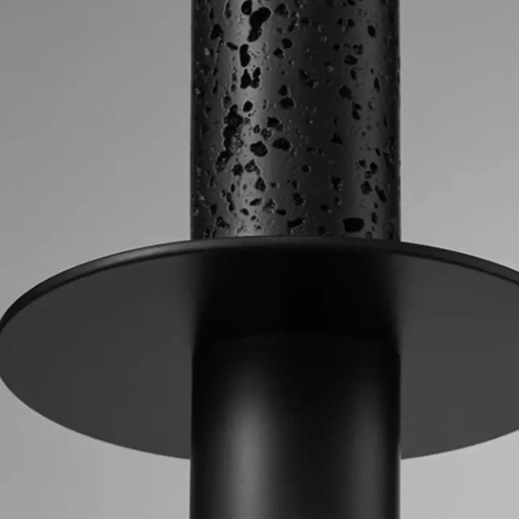 Lampada a sospensione a LED da camera da letto geometrica in pietra nera Art Déco