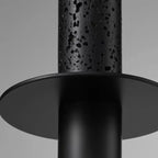 Lampada a sospensione a LED da camera da letto geometrica in pietra nera Art Déco