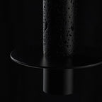 Lampada a sospensione a LED da camera da letto geometrica in pietra nera Art Déco