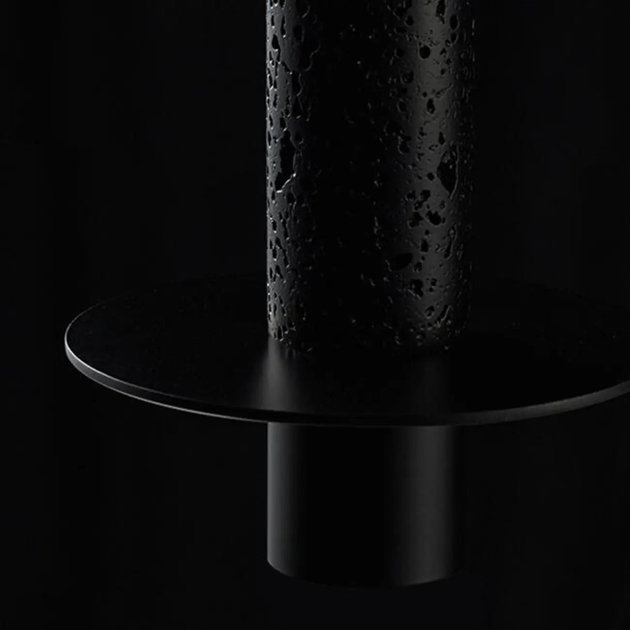 Lampada a sospensione a LED da camera da letto geometrica in pietra nera Art Déco