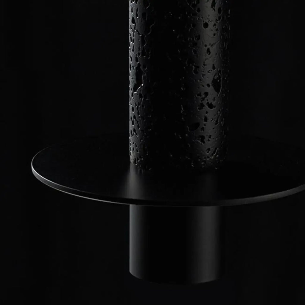 Lampada a sospensione a LED da camera da letto geometrica in pietra nera Art Déco