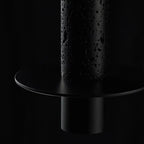 Lampada a sospensione a LED da camera da letto geometrica in pietra nera Art Déco