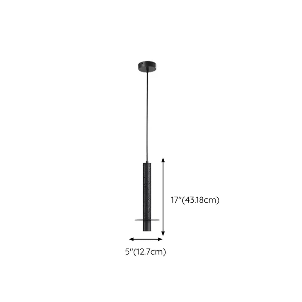 Lampada a sospensione a LED da camera da letto geometrica in pietra nera Art Déco