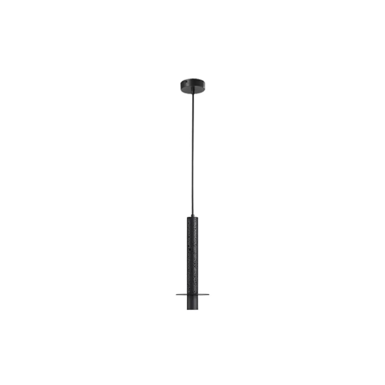Lampada a sospensione a LED da camera da letto geometrica in pietra nera Art Déco