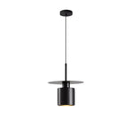 Suspension géométrique Art Déco en métal noir pour chambre à coucher