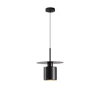 Suspension géométrique Art Déco en métal noir pour chambre à coucher