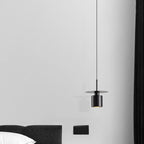Suspension géométrique Art Déco en métal noir pour chambre à coucher