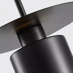 Suspension géométrique Art Déco en métal noir pour chambre à coucher