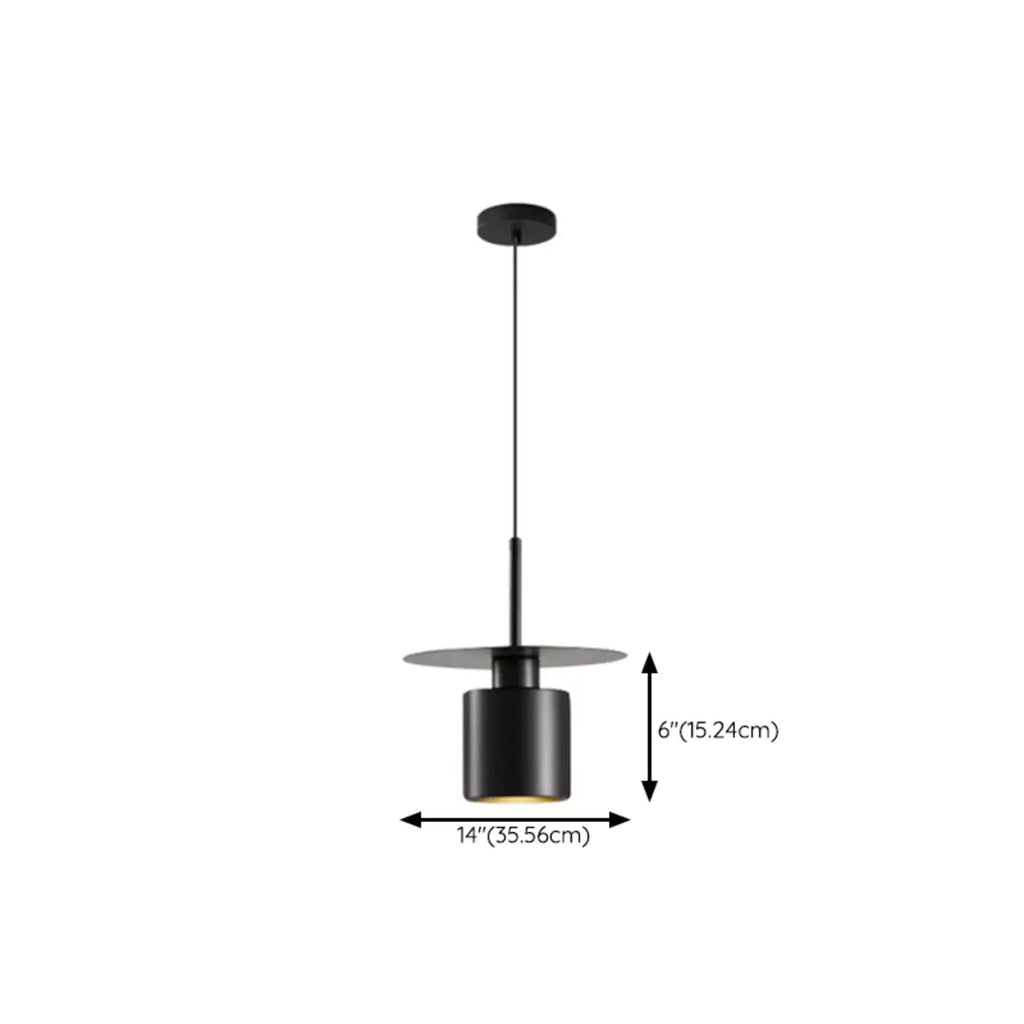 Suspension géométrique Art Déco en métal noir pour chambre à coucher