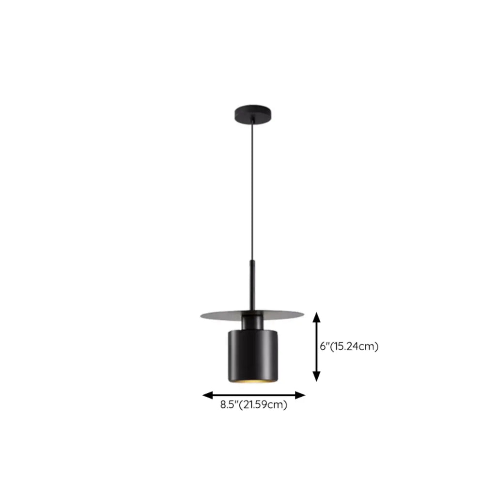 Suspension géométrique Art Déco en métal noir pour chambre à coucher