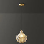 Suspension moderne en verre transparent doré