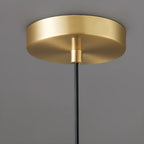 Suspension moderne en verre transparent doré
