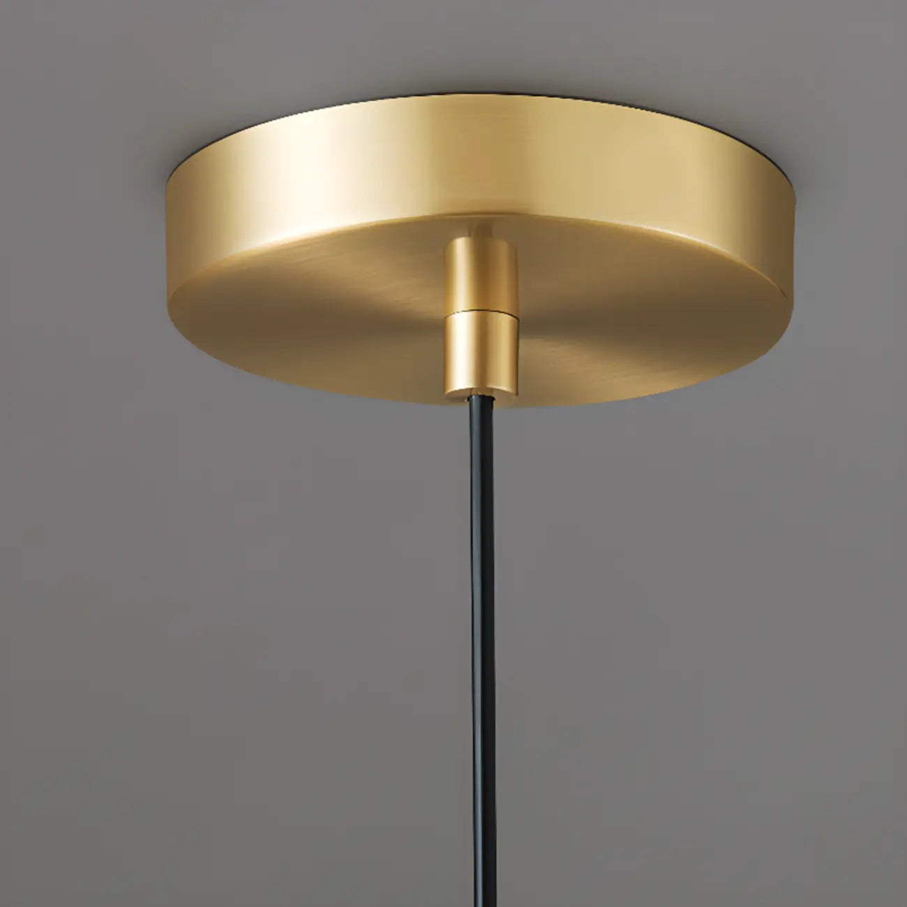 Suspension moderne en verre transparent doré