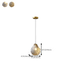 Suspension moderne en verre transparent doré