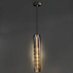 Suspension moderne cylindrique en cristal avec LED pour cuisine/salle à manger