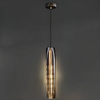 Suspension moderne cylindrique en cristal avec LED pour cuisine/salle à manger