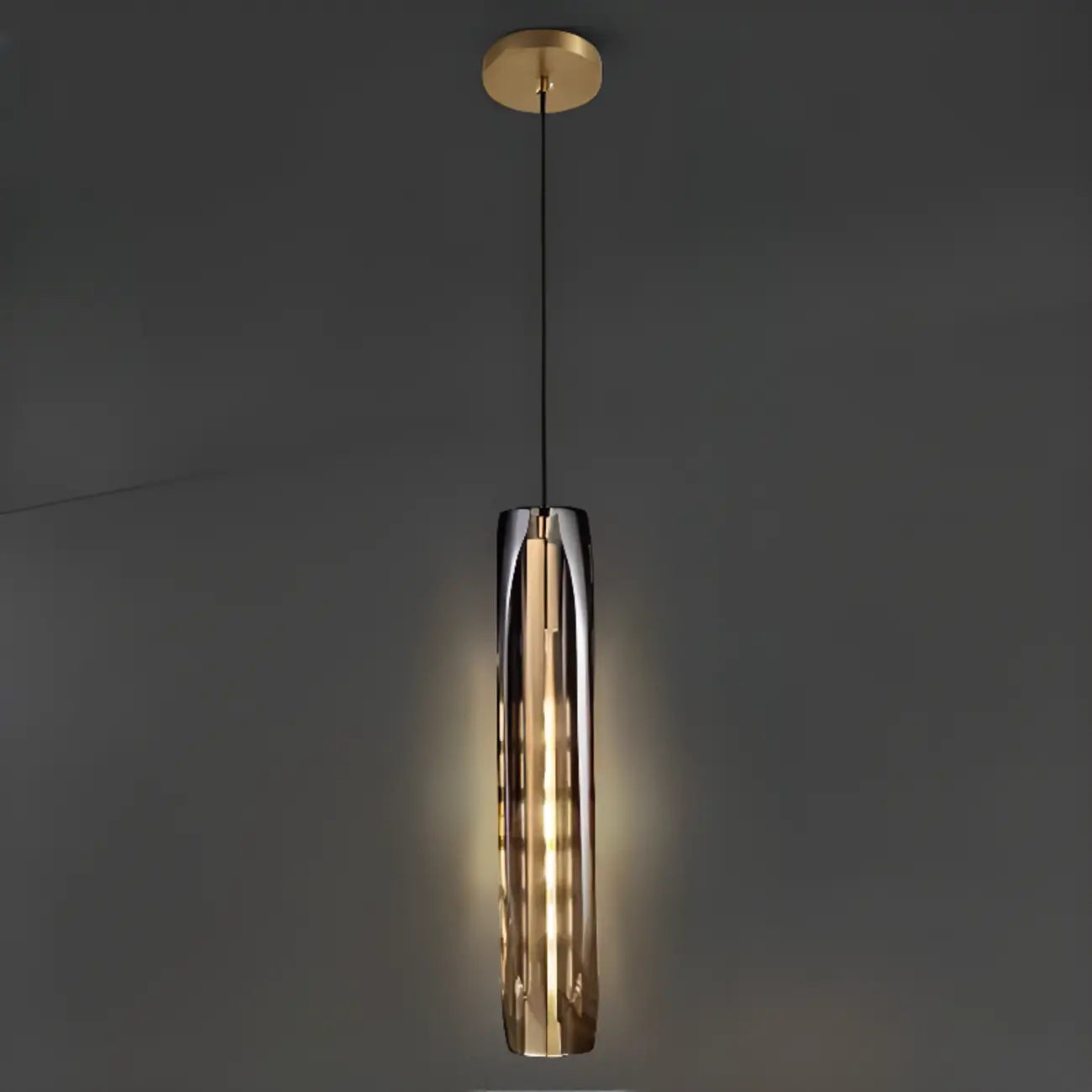 Suspension moderne cylindrique en cristal avec LED pour cuisine/salle à manger