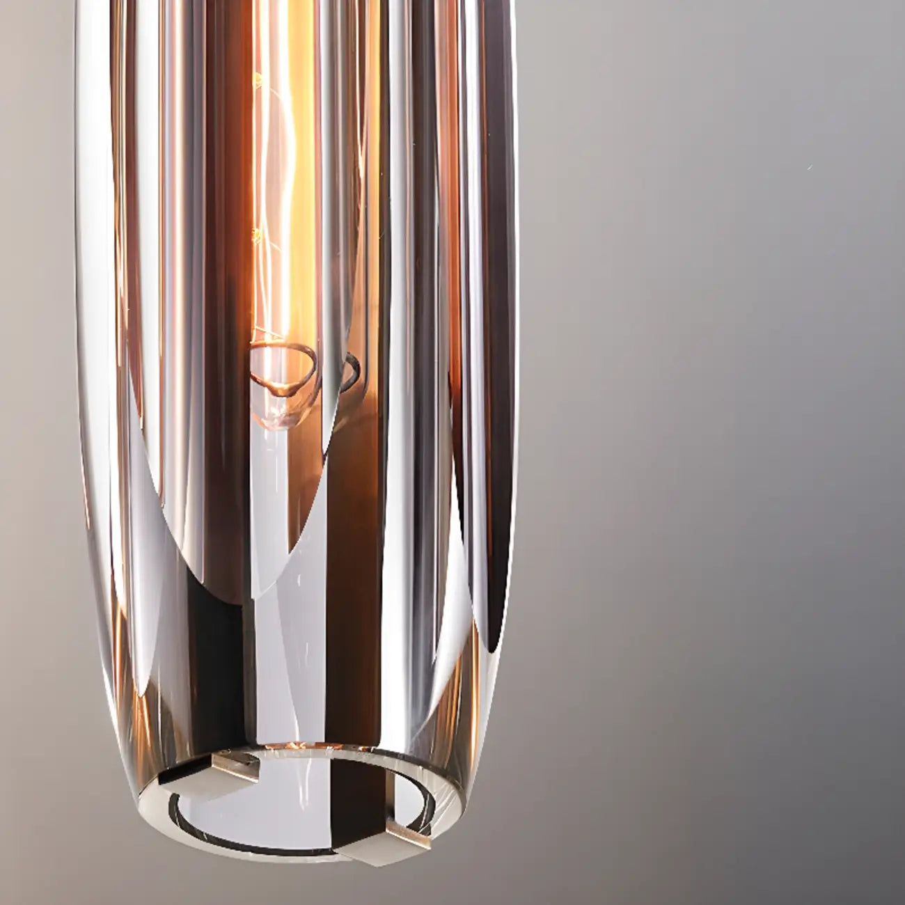 Suspension moderne cylindrique en cristal avec LED pour cuisine/salle à manger