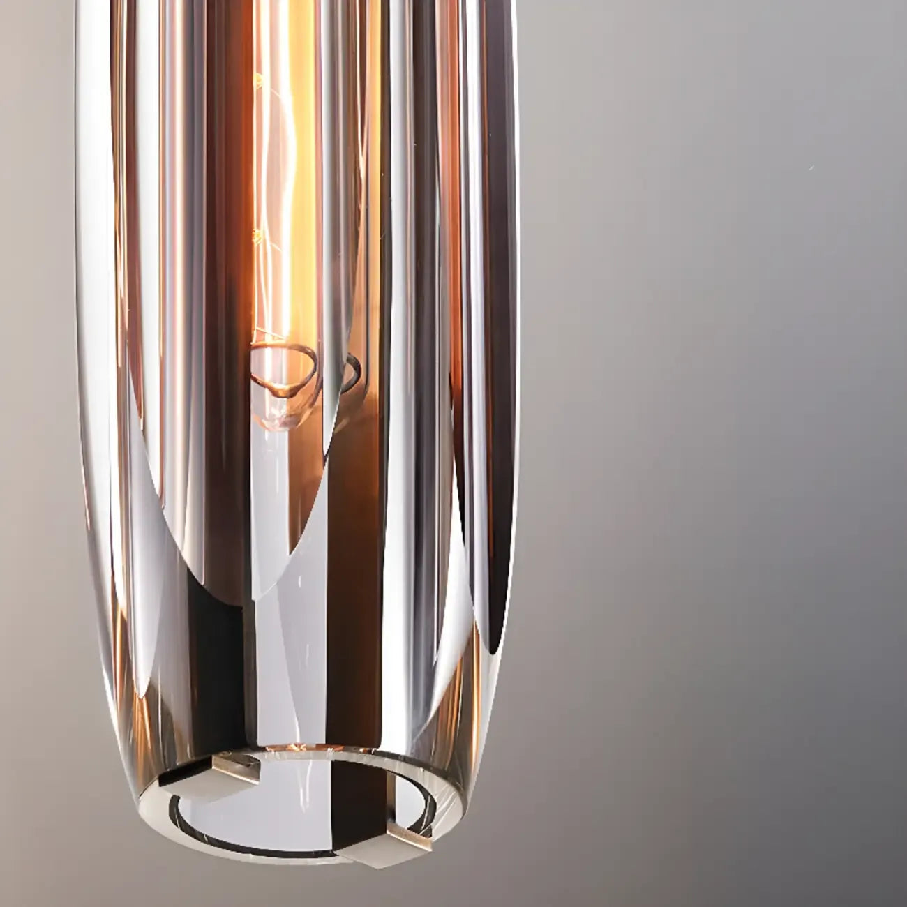 Suspension moderne cylindrique en cristal avec LED pour cuisine/salle à manger