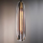 Suspension moderne cylindrique en cristal avec LED pour cuisine/salle à manger