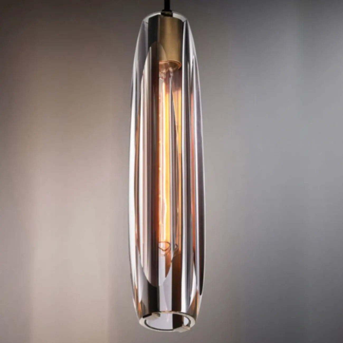 Suspension moderne cylindrique en cristal avec LED pour cuisine/salle à manger