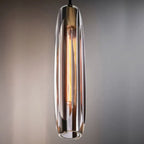 Suspension moderne cylindrique en cristal avec LED pour cuisine/salle à manger