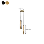 Suspension moderne cylindrique en cristal avec LED pour cuisine/salle à manger