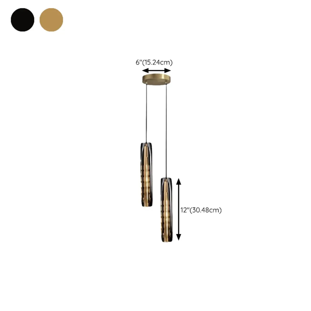 Suspension moderne cylindrique en cristal avec LED pour cuisine/salle à manger