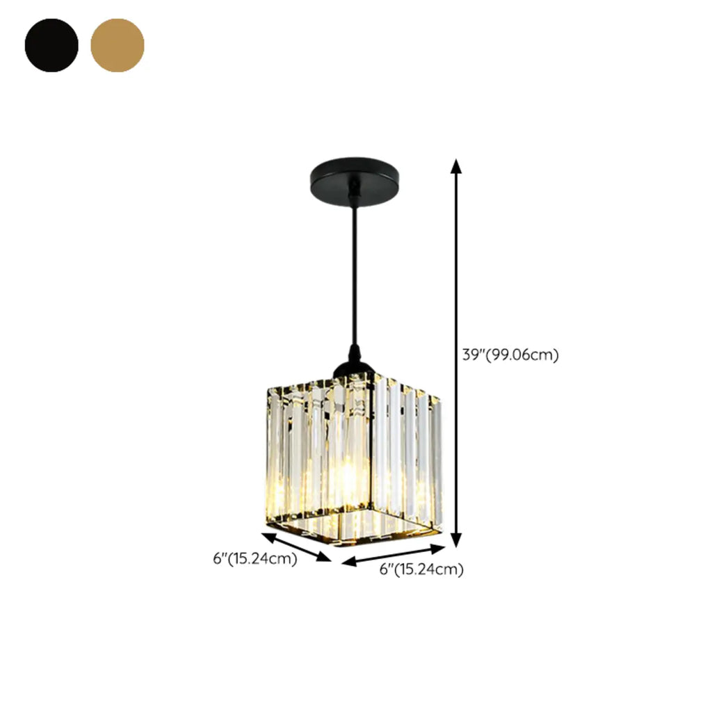 Lampadario a sospensione geometrico Art Déco in metallo dorato e cristallo