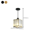 Lampadario a sospensione geometrico Art Déco in metallo dorato e cristallo
