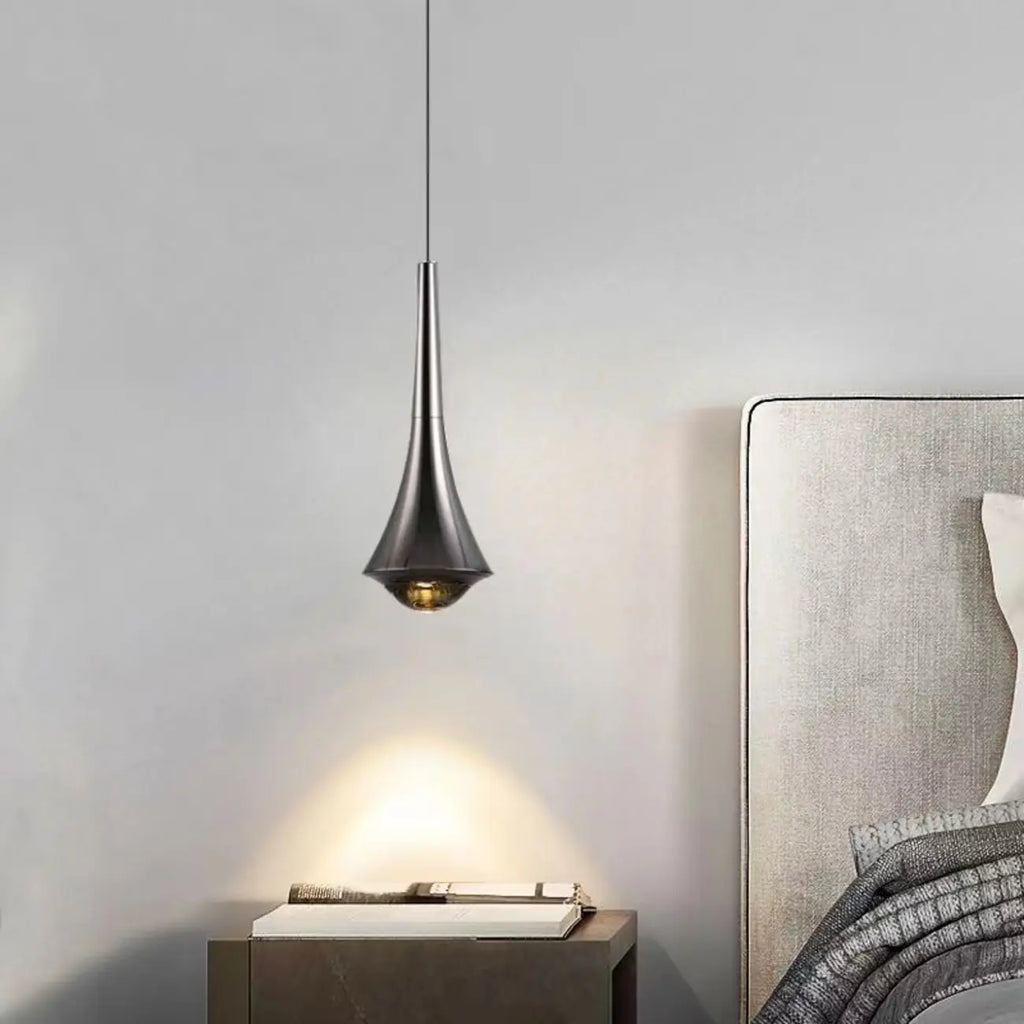 Lampe de chevet suspendue en métal avec variateur à trois niveaux