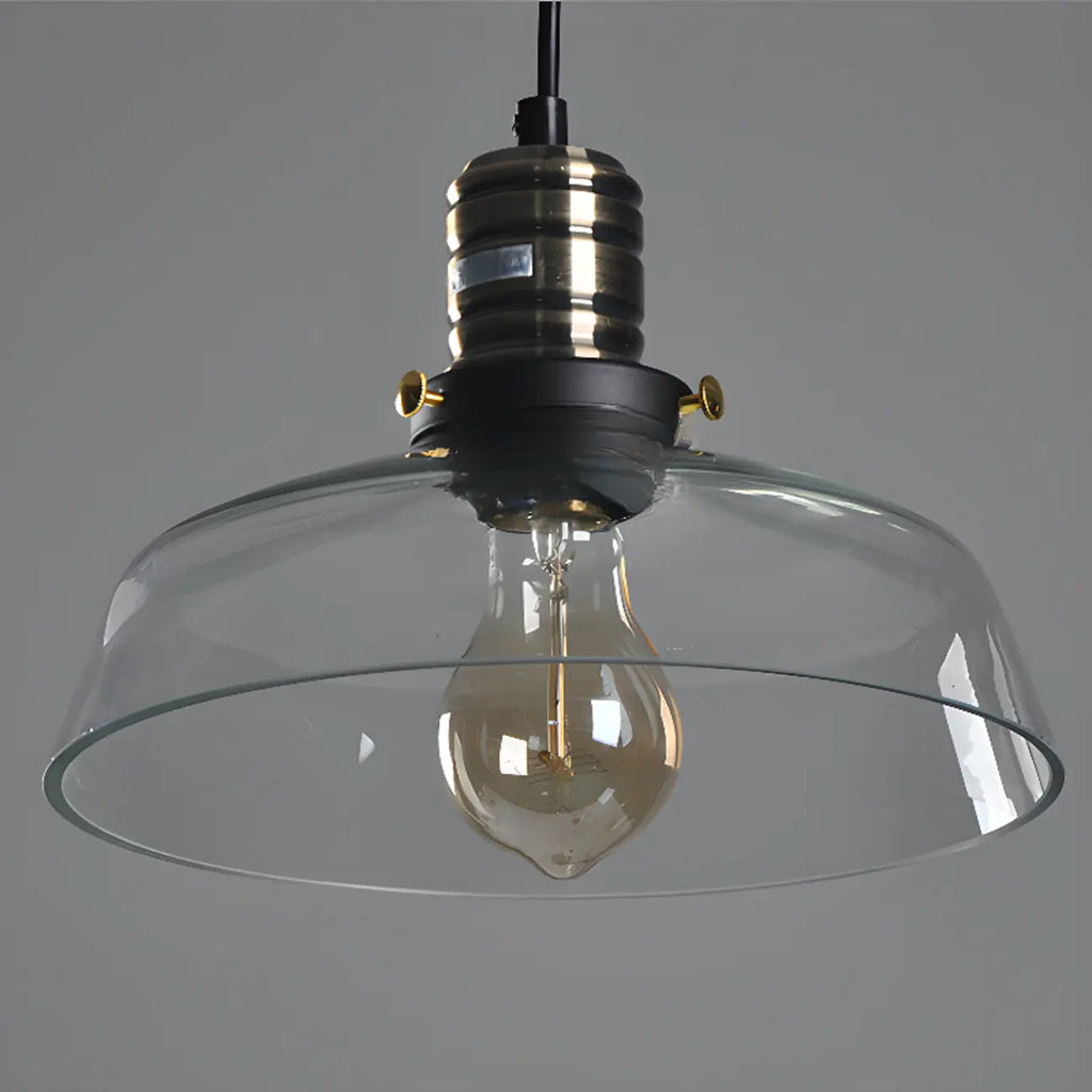 Suspension moderne en verre noir, longueur réglable, idéale pour la cuisine.