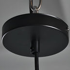 Suspension moderne en verre noir, longueur réglable, idéale pour la cuisine.
