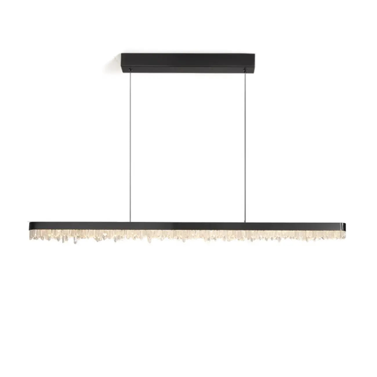 Suspension moderne en cristal pour îlot de cuisine, à intensité variable, LED