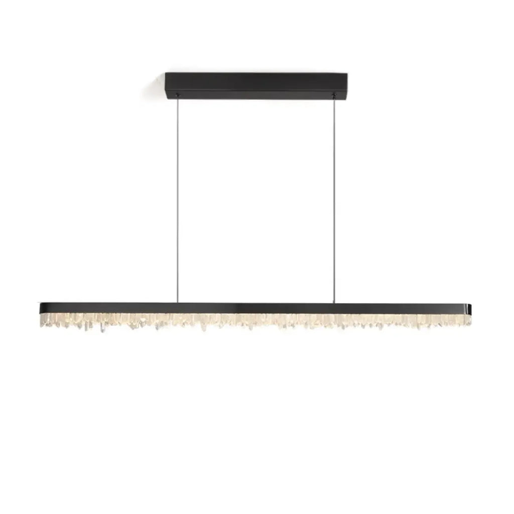 Suspension moderne en cristal pour îlot de cuisine, à intensité variable, LED