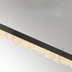 Suspension moderne en cristal pour îlot de cuisine, à intensité variable, LED