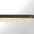 Suspension moderne en cristal pour îlot de cuisine, à intensité variable, LED