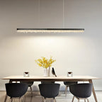 Suspension moderne en cristal pour îlot de cuisine, à intensité variable, LED