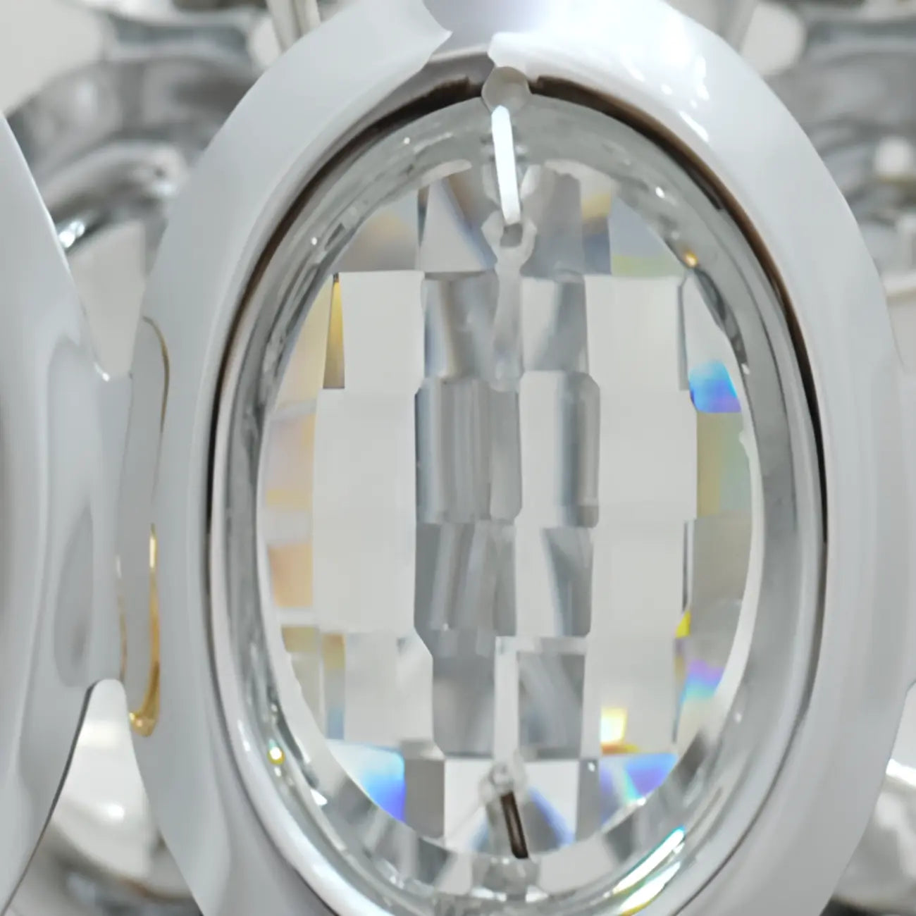 Suspension élégante cylindrique en cristal pour îlot de cuisine avec projecteur