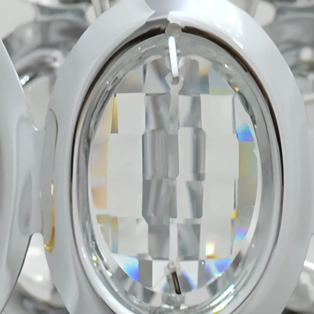 Suspension élégante cylindrique en cristal pour îlot de cuisine avec projecteur