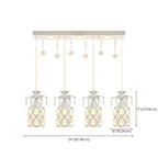 Suspension élégante cylindrique en cristal pour îlot de cuisine avec projecteur