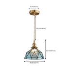Suspension de cuisine moderne en verre bleu réglable en hauteur