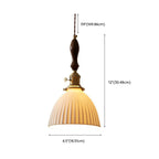 Suspension classique en laiton blanc et céramique avec dôme
