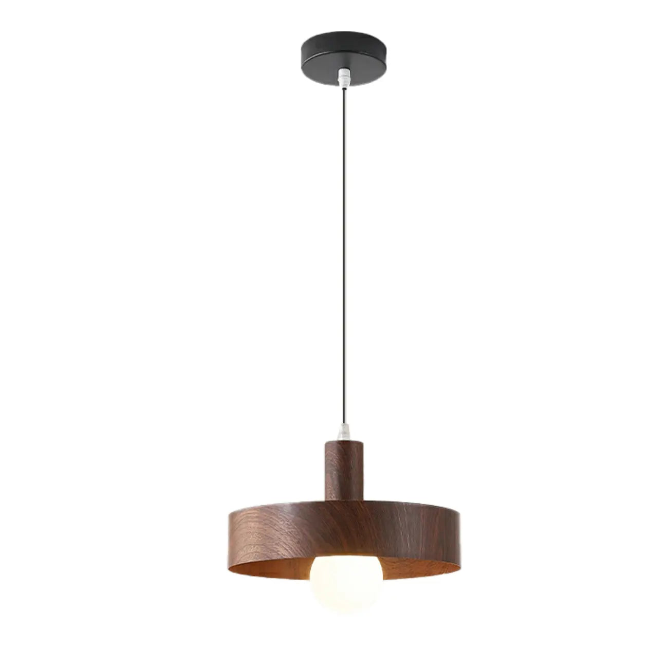 Suspension cylindrique en bois brun pour cuisine, réglable