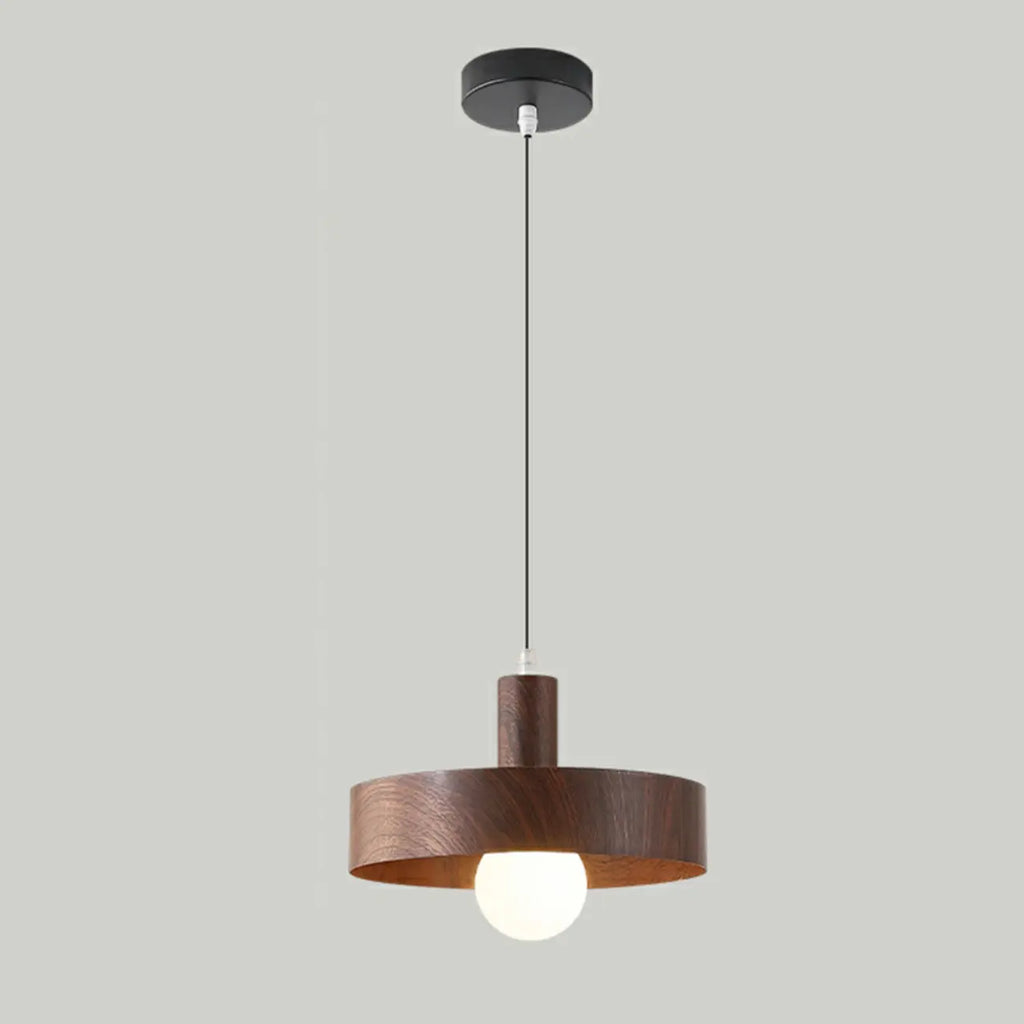 Suspension cylindrique en bois brun pour cuisine, réglable
