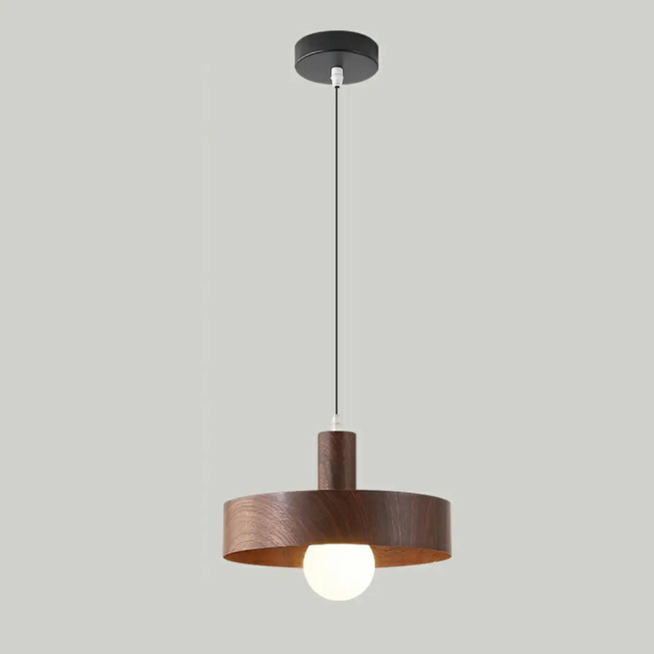 Suspension cylindrique en bois brun pour cuisine, réglable