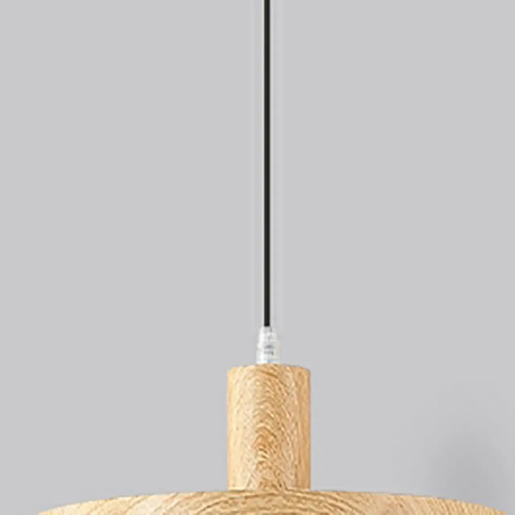 Suspension cylindrique en bois brun pour cuisine, réglable