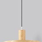 Suspension cylindrique en bois brun pour cuisine, réglable