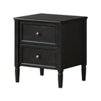 Table de chevet noire moderne avec 2 tiroirs de rangement