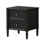 Table de chevet noire moderne avec 2 tiroirs de rangement